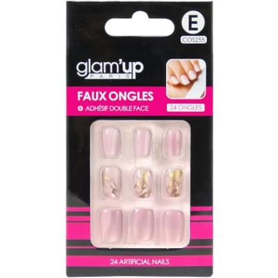 GLAM UP Glam'Up Paris Återanvändbara fyrkantiga naglar med kattögon naken och Återanvändbar GLAM UP Glam'Up Paris Återanvändbara fyrkantiga naglar med kattögon naken och Återanvändbar