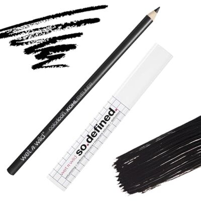 Wet n Wild , So Defined Volumizing + Defining Mascara med Extra Color Icon Kohl Eyeliner Penna, Mycket Pigmenterad, ett Måste 2-Pack för Djärva Ögonsminks Looks Wet n Wild , So Defined Volumizing + Defining Mascara med Extra Color Icon Kohl Eyeliner Penna, Mycket Pigmenterad, ett Måste 2-Pack för Djärva Ögonsminks Looks