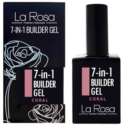 La Rosa LaRosa 7-i-1 BYGGGEL i Flaska – Stärkande UV Builder Gel 15 ml för Nagelförlängning, Långvarig Bas-/Topplack KORALL La Rosa LaRosa 7-i-1 BYGGGEL i Flaska – Stärkande UV Builder Gel 15 ml för Nagelförlängning, Långvarig Bas-/Topplack KORALL