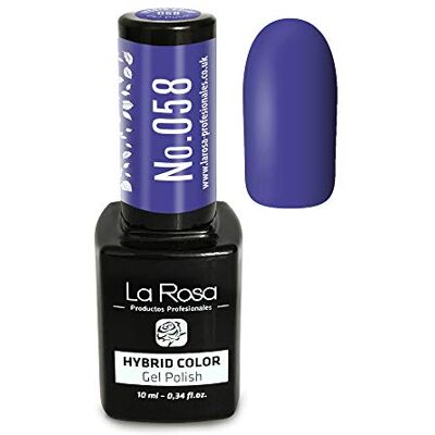 La Rosa UV LED hybridfärg gel nagellack, 10 ml, nummer 058 La Rosa UV LED hybridfärg gel nagellack, 10 ml, nummer 058
