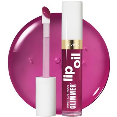 REVLON Super Lustrous Glimmer Lip Oil, fuktgivande läppolja, läppfärg, med vegetabilisk skvalanolja, 006 Plum Pop REVLON Super Lustrous Glimmer Lip Oil, fuktgivande läppolja, läppfärg, med vegetabilisk skvalanolja, 006 Plum Pop