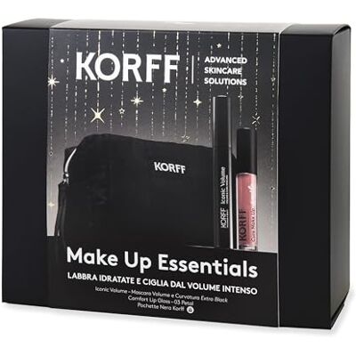 Korff Iconic Volume & Comfort Lip Gloss, volymgivande och böjande Mascara Duo-låda + läppglans i rosa, kuddeeffekt, med hyaluronsyra, panthenol och vitamin E, 13 ml Korff Iconic Volume & Comfort Lip Gloss, volymgivande och böjande Mascara Duo-låda + läppglans i rosa, kuddeeffekt, med hyaluronsyra, panthenol och vitamin E, 13 ml