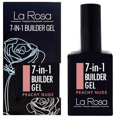 La Rosa LaRosa 7-i-1 BYGGGEL i Flaska – Stärkande UV Builder Gel 15 ml för Nagelförlängning, Långvarig Bas-/Topplack PERSIKO NUDE La Rosa LaRosa 7-i-1 BYGGGEL i Flaska – Stärkande UV Builder Gel 15 ml för Nagelförlängning, Långvarig Bas-/Topplack PERSIKO NUDE