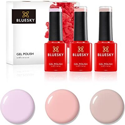BLUESKY Blusky gel nagellackuppsättning, naturliga naken, Romantique 80504, Stoned Rose ND20, Peach Nude A095, 3 x 5 ml rosa, pastell, naken (kräver curying UV eller LED lampa) BLUESKY Blusky gel nagellackuppsättning, naturliga naken, Romantique 80504, Stoned Rose ND20, Peach Nude A095, 3 x 5 ml rosa, pastell, naken (kräver curying UV eller LED lampa)