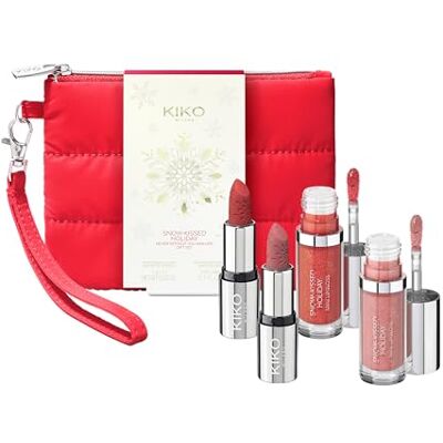Kiko Milano Snow-Kissed Holiday Never Without You Mini Lips Gift Set, Lip Gift Set: 2 Matt-Finish Mini Lipsticks And 2 Mini Lip Glosses Kiko Milano Snow-Kissed Holiday Never Without You Mini Lips Gift Set, Lip Gift Set: 2 Matt-Finish Mini Lipsticks And 2 Mini Lip Glosses