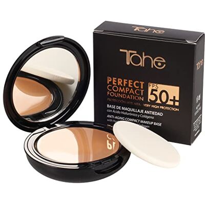 Tahe Compact Foundation Perfect Antiage, kompakt sminkbas, perfekt täckning, FPS 50+, 15 g (30 sand) Tahe Compact Foundation Perfect Antiage, kompakt sminkbas, perfekt täckning, FPS 50+, 15 g (30 sand)