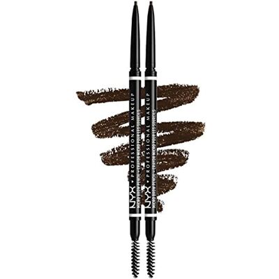 NYX Professional Makeup Perfekt Micro Brow Pencil, Dubbelsidig: Spiralborste och automatisk ögonbrynspenna, Vegansk formel, Ton: Espresso NYX Professional Makeup Perfekt Micro Brow Pencil, Dubbelsidig: Spiralborste och automatisk ögonbrynspenna, Vegansk formel, Ton: Espresso