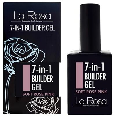 La Rosa LaRosa 7-i-1 BYGGGEL i Flaska – Stärkande UV Builder Gel 15 ml för Nagelförlängning, Långvarig Bas-/Topplack MJUKROSA La Rosa LaRosa 7-i-1 BYGGGEL i Flaska – Stärkande UV Builder Gel 15 ml för Nagelförlängning, Långvarig Bas-/Topplack MJUKROSA