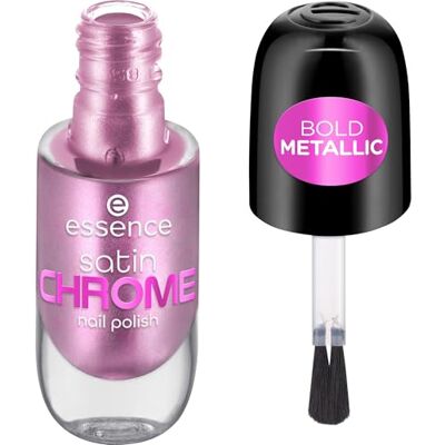 Essence Cosmetics essence satin CHROME nagellack, Nr. 02, täckande, express resultat, högpigmenterad, metallisk, vegansk, utan mikroplastpartiklar, utan parfym, utan parabener, 1-pack (8ml) Essence Cosmetics essence satin CHROME nagellack, Nr. 02, täckande, express resultat, högpigmenterad, metallisk, vegansk, utan mikroplastpartiklar, utan parfym, utan parabener, 1-pack (8ml)
