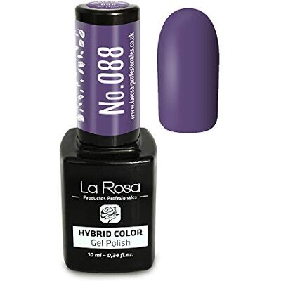 La Rosa Hybrid Gel nagellack – färg 088 violett grå UV LED-system långvarig och flisbeständig gelnagel manikyr pedikyrkonst för hem och professionell användning La Rosa Hybrid Gel nagellack – färg 088 violett grå UV LED-system långvarig och flisbeständig gelnagel manikyr pedikyrkonst för hem och professionell användning