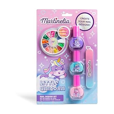Martinelia – manikyrset enhörning för barn – nagelkonstset – 3 nagellack i rosa, blått och lila + 1 fil och dekorationer för naglarna – vattenbaserat nagellack, från 3 år – gåva för Martinelia – manikyrset enhörning för barn – nagelkonstset – 3 nagellack i rosa, blått och lila + 1 fil och dekorationer för naglarna – vattenbaserat nagellack, från 3 år – gåva för
