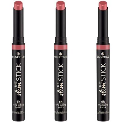 Essence Cosmetics essence THE slim STICK, läppstift, nr 104, rosa, långvarig, vårdande, expressresultat, färgintensiv, matt, vegansk, utan parfym, utan alkohol, utan parabener, 3-pack (3 x 1,7 g) Essence Cosmetics essence THE slim STICK, läppstift, nr 104, rosa, långvarig, vårdande, expressresultat, färgintensiv, matt, vegansk, utan parfym, utan alkohol, utan parabener, 3-pack (3 x 1,7 g)