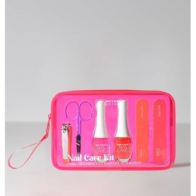Beter Nagelvårdsset nagelvård, 4-delat set (förstärkande och upplysande, fuktgivande serum, 2 filar glasfiber, nagel- och hudsax)+sminkväska, perfekt som present, manikyrkit Beter Nagelvårdsset nagelvård, 4-delat set (förstärkande och upplysande, fuktgivande serum, 2 filar glasfiber, nagel- och hudsax)+sminkväska, perfekt som present, manikyrkit