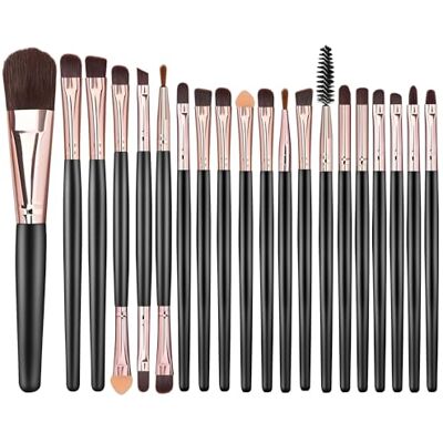 Vonsera 20-delars sminkborstset, professionell sminkborste för foundation, concealer och ögonskugga, premium sminkborstset med resefodral, perfekt för nybörjare och proffs (roséguld) Vonsera 20-delars sminkborstset, professionell sminkborste för foundation, concealer och ögonskugga, premium sminkborstset med resefodral, perfekt för nybörjare och proffs (roséguld)