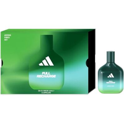 adidas , Vibes Presentförpackning Full Recharge Eau de Parfum 100 ml pastellgrön mössa adidas , Vibes Presentförpackning Full Recharge Eau de Parfum 100 ml pastellgrön mössa
