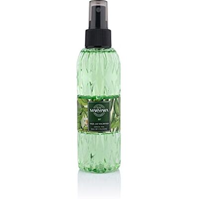 MARMARA BEAUTY Eau de Cologne Spray Green Tea 150 ml – 80° alkohol – uppfriskande kroppsspray för kvinnor och flickor – doftvatten för kvinnor – fräschar ner – varmt och kryddigt – EDC kvinnolugnande MARMARA BEAUTY Eau de Cologne Spray Green Tea 150 ml – 80° alkohol – uppfriskande kroppsspray för kvinnor och flickor – doftvatten för kvinnor – fräschar ner – varmt och kryddigt – EDC kvinnolugnande