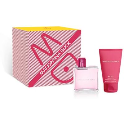 MANDARINA DUCK FRAGRANCES For Her presentförpackning för kvinnor, inkluderar för henne Eau de Toilette 100 ml och kroppskräm 100 ml, blommande doft, frukt och kypre MANDARINA DUCK FRAGRANCES For Her presentförpackning för kvinnor, inkluderar för henne Eau de Toilette 100 ml och kroppskräm 100 ml, blommande doft, frukt och kypre
