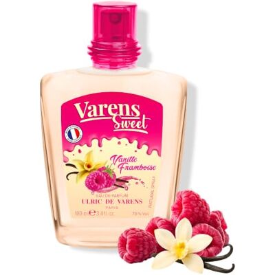 Ulric de Varens VARENS SWEET VANILLE FRAMBOISE Eau de Parfum dam 100 ml Gourmand hallon och vaniljdoft spray tillverkad i Frankrike Ulric de Varens VARENS SWEET VANILLE FRAMBOISE Eau de Parfum dam 100 ml Gourmand hallon och vaniljdoft spray tillverkad i Frankrike