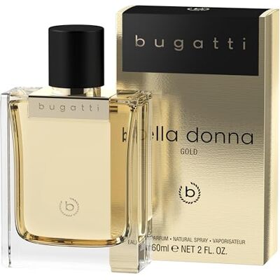 Bugatti parfym dam bella donna guld edP 60 ml I blommig fruktig damparfym för alla åldrar och varje tillfälle I feminin kombination av bergamott, jasminblommor, vanilj och mysk I elegant och varm Bugatti parfym dam bella donna guld edP 60 ml I blommig fruktig damparfym för alla åldrar och varje tillfälle I feminin kombination av bergamott, jasminblommor, vanilj och mysk I elegant och varm