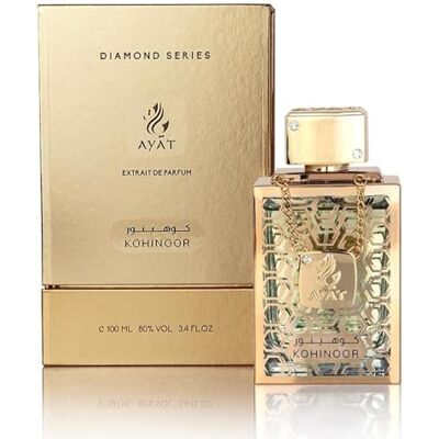 AYAT PERFUMES Eau De Parfum Diamond Series 100 ml parfym för kvinnor och män Dubai parfym tillverkad i Förenade Arabemiraten En orientalisk sensuell doft blandad (KOHINOOR) AYAT PERFUMES Eau De Parfum Diamond Series 100 ml parfym för kvinnor och män Dubai parfym tillverkad i Förenade Arabemiraten En orientalisk sensuell doft blandad (KOHINOOR)