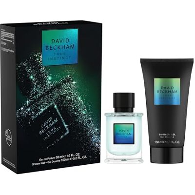 DAVID BECKHAM , Presentlåda för Lui True Instinct med Eau de Parfum och duschskum, förtrollande, sensuell doft, 50 ml & 150 ml DAVID BECKHAM , Presentlåda för Lui True Instinct med Eau de Parfum och duschskum, förtrollande, sensuell doft, 50 ml & 150 ml