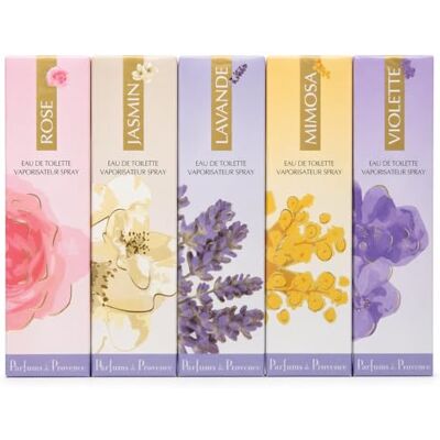 Charrier Parfums Pack Provence of 5 Sprays of Eau de Toilette 30 ml Lavender/Rose/Jasmin/Mimosa/Violett Charrier Parfums Pack Provence of 5 Sprays of Eau de Toilette 30 ml Lavender/Rose/Jasmin/Mimosa/Violett