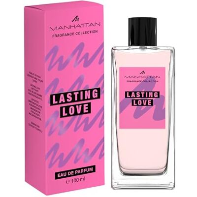 Manhattan Lasting Love Eau de Parfum, blommig ros doft för kvinnor med svarta vinbär, jasmin och mysk, 100 ml Manhattan Lasting Love Eau de Parfum, blommig ros doft för kvinnor med svarta vinbär, jasmin och mysk, 100 ml