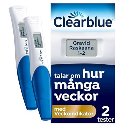 Clearblue Digital Graviditetstest Med Veckoindikator, Det Enda Testet Som Talar Om Hur Många Veckor, 2 Digitalt Tester Clearblue Digital Graviditetstest Med Veckoindikator, Det Enda Testet Som Talar Om Hur Många Veckor, 2 Digitalt Tester