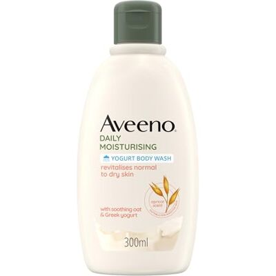 Aveeno Daily Moisturising, naturligt duschbad med yoghurt och havre probiotisk, mild, doft av aprikos och honung, 300 ml Aveeno Daily Moisturising, naturligt duschbad med yoghurt och havre probiotisk, mild, doft av aprikos och honung, 300 ml