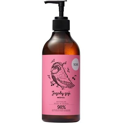 Yope Naturlig handtvål Goji och körsbär Fuktgivande och skonsam Vegansk formel pH neutralt Växtingredienser 98% naturliga ingredienser 500 ml Yope Naturlig handtvål Goji och körsbär Fuktgivande och skonsam Vegansk formel pH neutralt Växtingredienser 98% naturliga ingredienser 500 ml