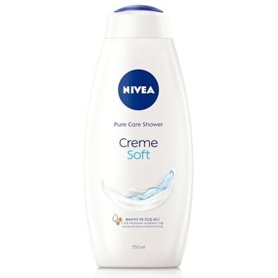 NIVEA Cream Soft Care Shower Gel med naturlig mandelolja, fuktgivande och pH-hudneutral krämdusch med mild doft (750 ml) NIVEA Cream Soft Care Shower Gel med naturlig mandelolja, fuktgivande och pH-hudneutral krämdusch med mild doft (750 ml)