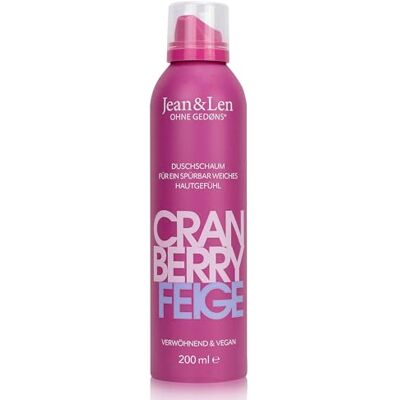 Jean & Len Bortskämmande duschskum Tranbär & Fikon, vegan, 250 ml Jean & Len Bortskämmande duschskum Tranbär & Fikon, vegan, 250 ml