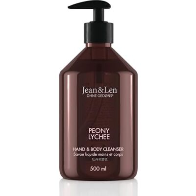 Jean & Len Hand & Body Cleanser Peony & Lychee, vegan, 500 ml Jean & Len Hand & Body Cleanser Peony & Lychee, vegan, 500 ml