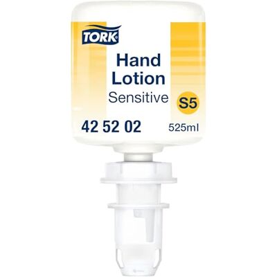 Tork Sensitive Mini Moisturizing Hand Lotion S5, oparfymerad lotion, 8 x 525 ml, 425202 Tork Sensitive Mini Moisturizing Hand Lotion S5, oparfymerad lotion, 8 x 525 ml, 425202