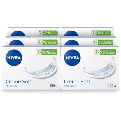NIVEA Men Soft Care Tvål, 100 g x 6 Stycken NIVEA Men Soft Care Tvål, 100 g x 6 Stycken