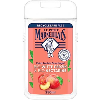 Le Petit Marseillais Bio Vit persika och bio nektarin duschgel, extra Doux, med persika och nektarin, växtbaserad fuktgivande ingrediens, 12 x 250 ml Le Petit Marseillais Bio Vit persika och bio nektarin duschgel, extra Doux, med persika och nektarin, växtbaserad fuktgivande ingrediens, 12 x 250 ml