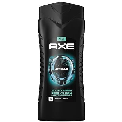 Axe Apollo duschgel för män med en utomjordisk doft 400 ml, förpackningen puade varierar Axe Apollo duschgel för män med en utomjordisk doft 400 ml, förpackningen puade varierar