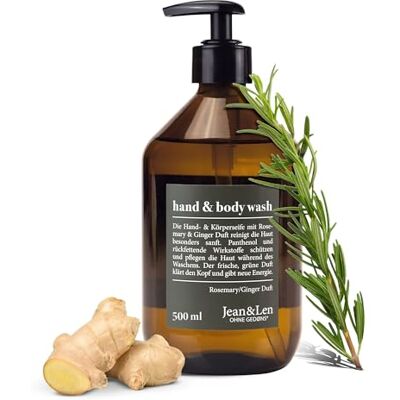 Jean & Len Hand & Body Wash Rosemary och Ginger, 500 ml Jean & Len Hand & Body Wash Rosemary och Ginger, 500 ml
