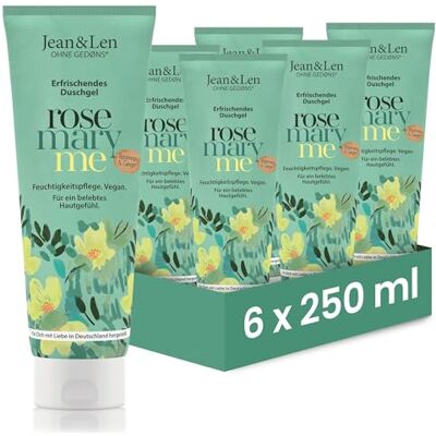 Jean & Len Återfuktande duschgel Rosemary & Ginger, 6 x 250 ml Jean & Len Återfuktande duschgel Rosemary & Ginger, 6 x 250 ml