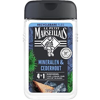 Le Petit Marseillais 4in1 duschgel med mineraler och cederträ, uppfriskande effekt och pH-neutral för huden, 12 x 250 ml Le Petit Marseillais 4in1 duschgel med mineraler och cederträ, uppfriskande effekt och pH-neutral för huden, 12 x 250 ml