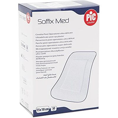 Pic Solution Soffix Med Ultra Känsliga Postoperativa Patch 50-Bitar, 15 cm Längd x 10 cm Bredd Pic Solution Soffix Med Ultra Känsliga Postoperativa Patch 50-Bitar, 15 cm Längd x 10 cm Bredd