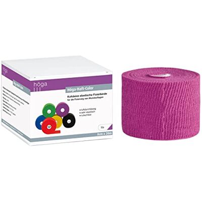 Höga Pharm Haft-Color lila 8 cm x 20 m töjd, kohäsive (självhäftande) elastisk fast bindning, luftgenomsläpplig, mycket elastisk, halkfri Höga Pharm Haft-Color lila 8 cm x 20 m töjd, kohäsive (självhäftande) elastisk fast bindning, luftgenomsläpplig, mycket elastisk, halkfri