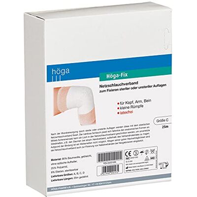Höga -Fix nätslanganslutning, storlek C, 25 m töjd, för huvud, arm, ben, små bågar Höga -Fix nätslanganslutning, storlek C, 25 m töjd, för huvud, arm, ben, små bågar
