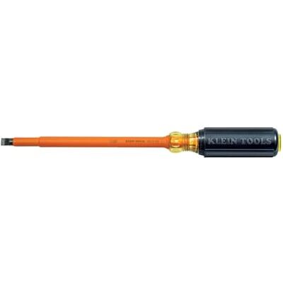 KLEIN TOOLS 602-8-INS isolerad skruvmejsel, 3/8-tums skåpspets med 20 cm skaft, tillverkad i USA KLEIN TOOLS 602-8-INS isolerad skruvmejsel, 3/8-tums skåpspets med 20 cm skaft, tillverkad i USA