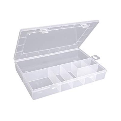 hünersdorff sortimentslåda PP-Eco Classic med 8 fack stabil sorteringslåda för skruvar och andra små delar fast fackindelning 23,3 x 33,9 x 5,8 cm, transparent hünersdorff sortimentslåda PP-Eco Classic med 8 fack stabil sorteringslåda för skruvar och andra små delar fast fackindelning 23,3 x 33,9 x 5,8 cm, transparent