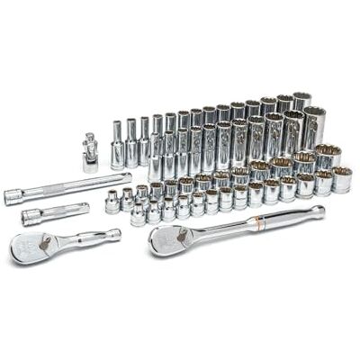 GEARWRENCH 80551 mekaniker verktygssats, standard, djup, SAE/metrisk 3/8-tums drift, 57 delar GEARWRENCH 80551 mekaniker verktygssats, standard, djup, SAE/metrisk 3/8-tums drift, 57 delar