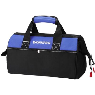 WORKPRO Verktygsväska 33 cm dragkedja med bred öppning för Flera fickor, slitstark duk, dubbeldragad dragkedja, för verkstäder, utomhusprojekt WORKPRO Verktygsväska 33 cm dragkedja med bred öppning för Flera fickor, slitstark duk, dubbeldragad dragkedja, för verkstäder, utomhusprojekt