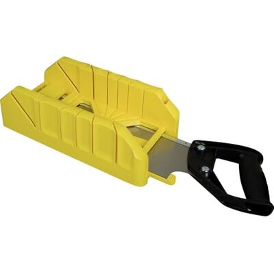 Stanley Ingletadora av Plast med Serrucho med stabil skärning Flera hörnskenor, kan fästas på arbetsbänken, lätt och hållbar design, inkluderar hålsåg Stanley Ingletadora av Plast med Serrucho med stabil skärning Flera hörnskenor, kan fästas på arbetsbänken, lätt och hållbar design, inkluderar hålsåg