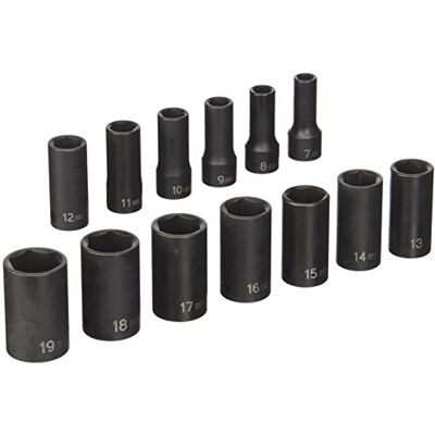 Grey Pneumatic Grå pneumatisk (1213MSD 3/8" enhet 13-delad halvdjup metrisk sockelsats Grey Pneumatic Grå pneumatisk (1213MSD 3/8" enhet 13-delad halvdjup metrisk sockelsats