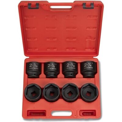 Neiko 02392A 3/4" Drive Jumbo Impact Socket Set, 8 Piece Shallow Socket Set Standard SAE Sizes (2-1/16-Inch to 2-1/2-Inch) Chrome Moly Steel Neiko 02392A 3/4" Drive Jumbo Impact Socket Set, 8 Piece Shallow Socket Set Standard SAE Sizes (2-1/16-Inch to 2-1/2-Inch) Chrome Moly Steel